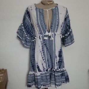 SAYLOR Daphne Tied Dyed Mini Dress Sz S